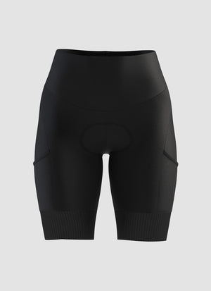 Women's Cargo Shorts - Black on Black